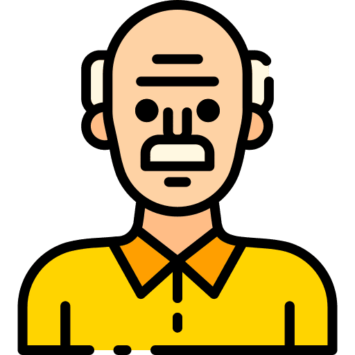 Old man old man man bald icon
