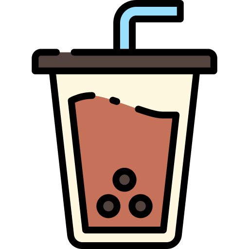 Boba drink straw boba icon Boba drink straw boba icon