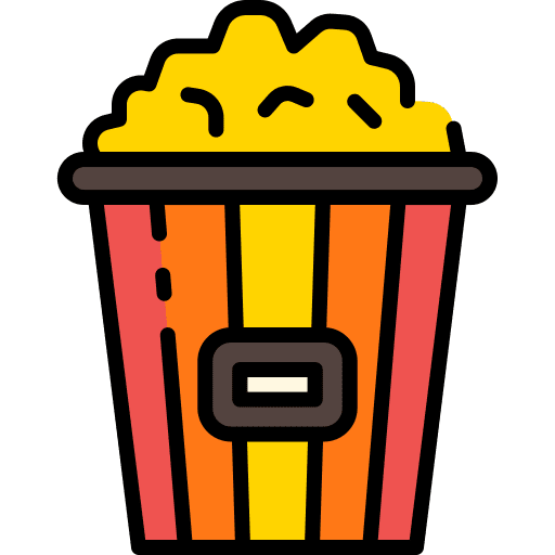 Popcorn food snack cinema icon Popcorn food snack cinema icon
