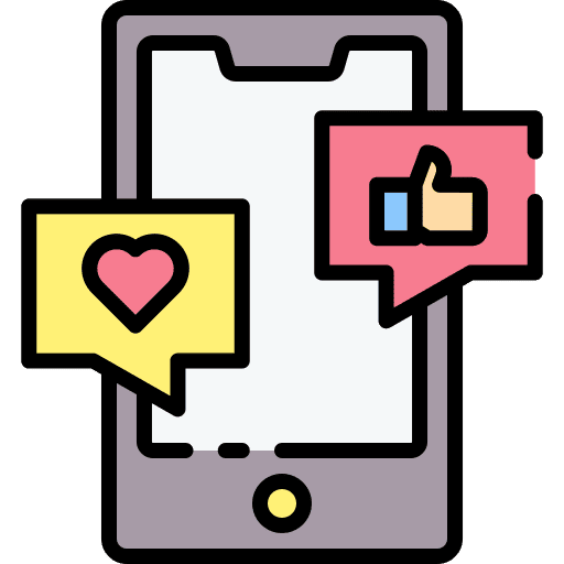 Social media marketing facebook reaction icon