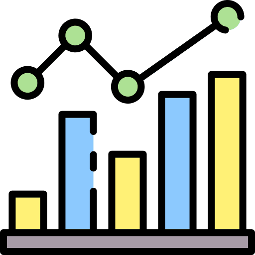 Statistics business business and finance benchmark icon