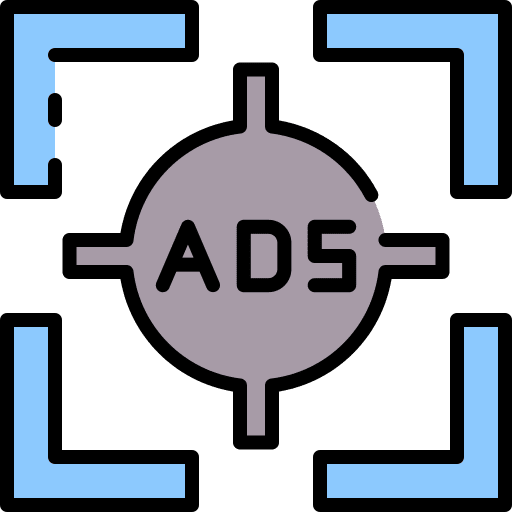 Focus goal mission advertising icon Focus goal mission advertising icon