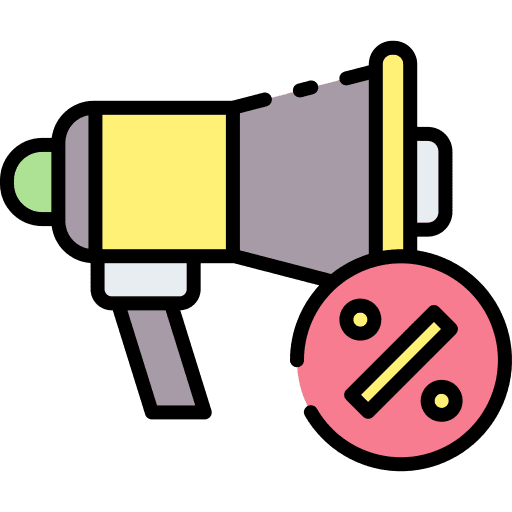 Promotion announcement megaphone digital marketing icon Promotion announcement megaphone digital marketing icon