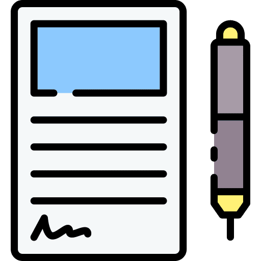 Sign signature pen paper icon Sign signature pen paper icon
