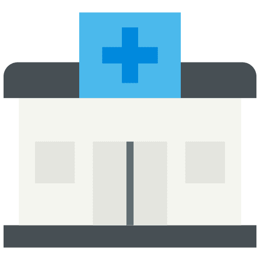Clinic healthcare and medical hospital clinic icon