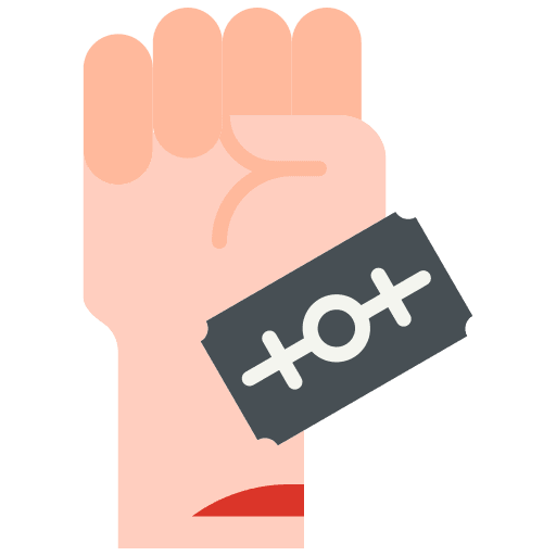 Self harm healthcare and medical self harm miscellaneous icon