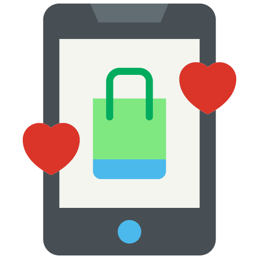 Online shopping smartphone online store app icon Online shopping smartphone online store app icon