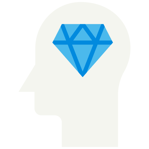 Perfectionist thinking intelligence user icon Perfectionist thinking intelligence user icon
