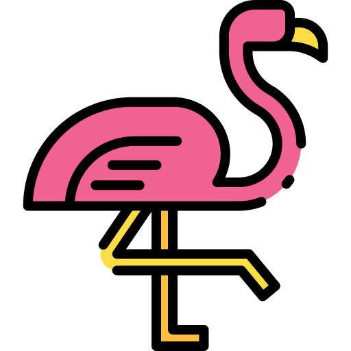 Flamingo animals wildlife bird icon Flamingo animals wildlife bird icon