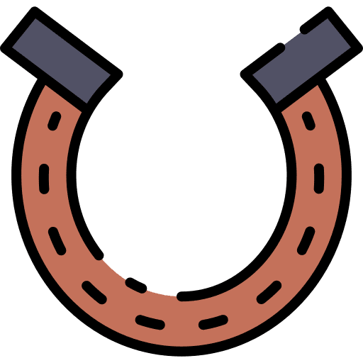 Horseshoe holes metal ornamental icon Horseshoe holes metal ornamental icon