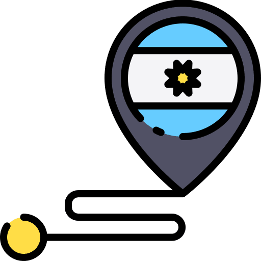 Route pin argentina position icon Route pin argentina position icon