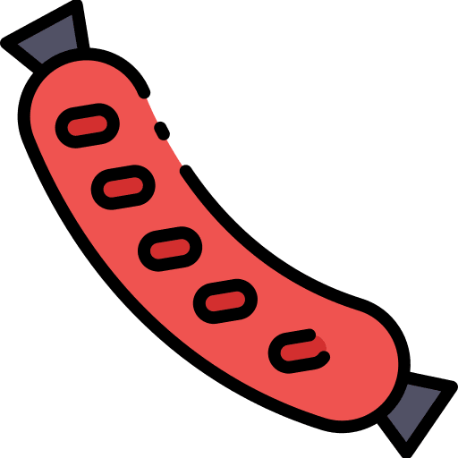 Sausage barbecue fast food meat icon Sausage barbecue fast food meat icon