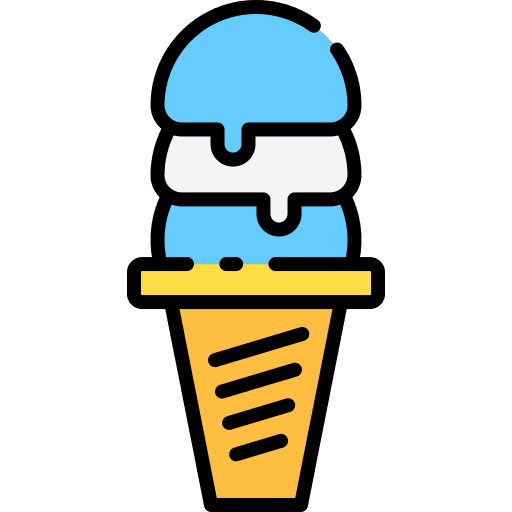 Ice cream cone sweet food and restaurant summertime icon Ice cream cone sweet food and restaurant summertime icon