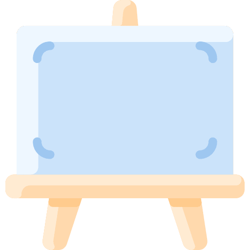 Canvas education art and design canvas icon