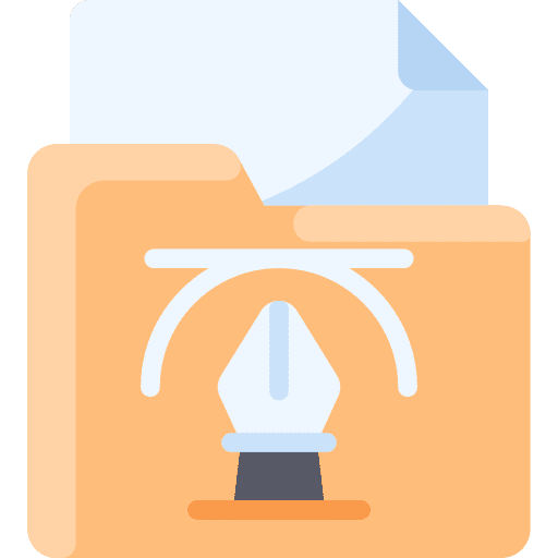 Folder graphic design document pen tool icon Folder graphic design document pen tool icon