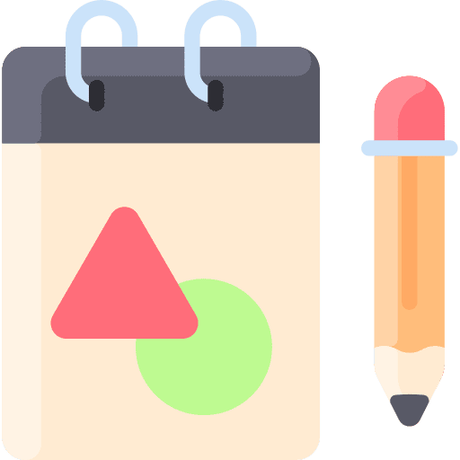 Sketch artist art and design notebook icon Sketch artist art and design notebook icon