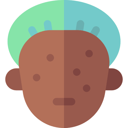 Acne patient allergy face icon