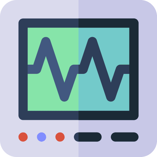 Monitor heart healthcare and medical display icon