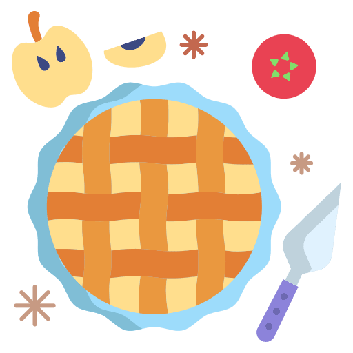 Apple pie food and restaurant cake bakery icon