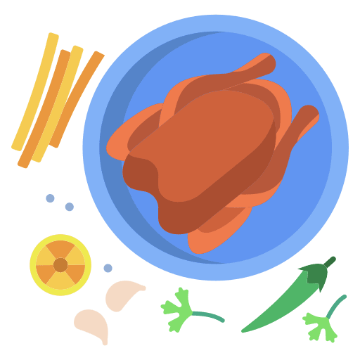 Chicken roasted turkey spices icon