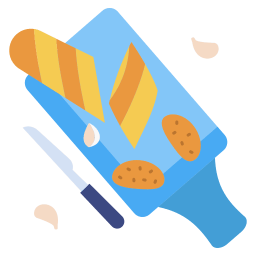 Garlic bread slice garlic bread knife icon Garlic bread slice garlic bread knife icon
