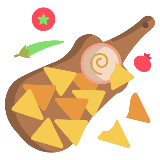 Nachos corn mexican food snack icon