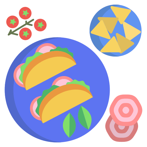 Tacos sandwich gastronomy dish icon Tacos sandwich gastronomy dish icon