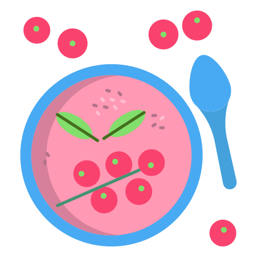 Yogurt cranberry fruit food and restaurant icon Yogurt cranberry fruit food and restaurant icon