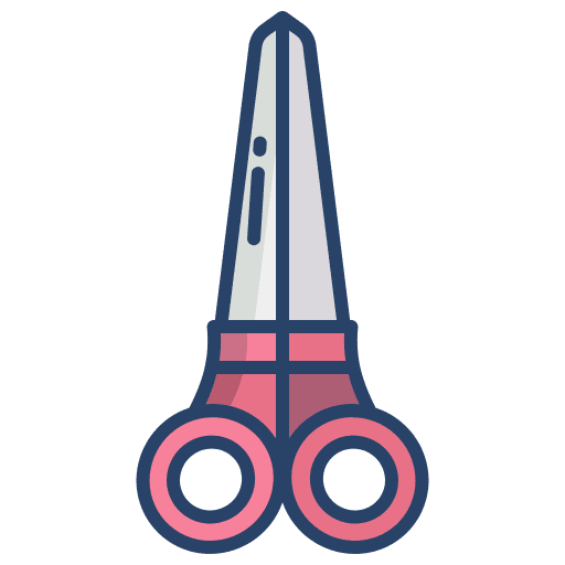 Scissors hair salon cut tool icon