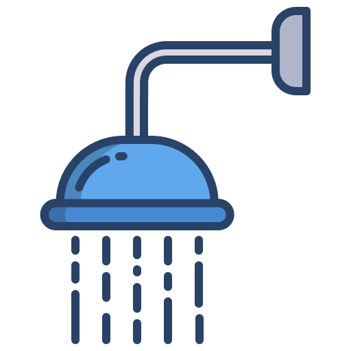 Shower wellness hygiene water icon Shower wellness hygiene water icon