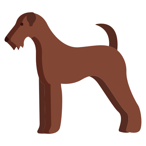 Airedale terrier breed zoology animals icon Airedale terrier breed zoology animals icon