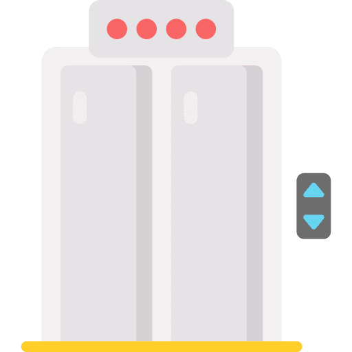 Elevator hotel service miscellaneous door icon Elevator hotel service miscellaneous door icon