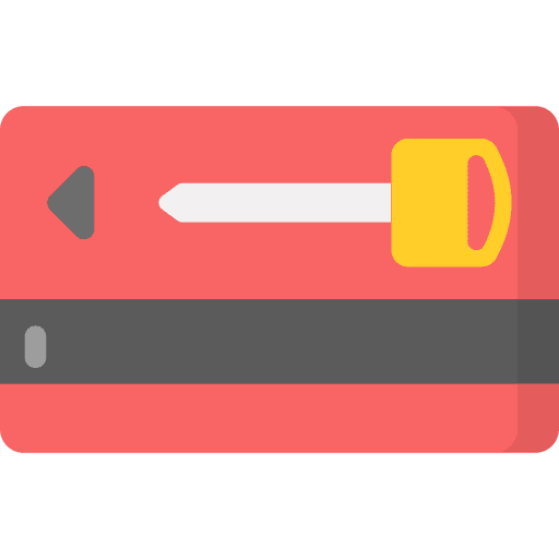Key card hotel key security access icon Key card hotel key security access icon