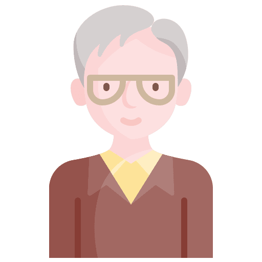 Man old age avatar profile icon