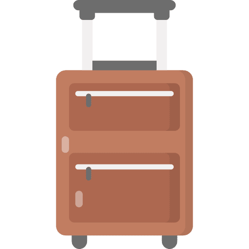 Suitcase travel trip trolley icon Suitcase travel trip trolley icon