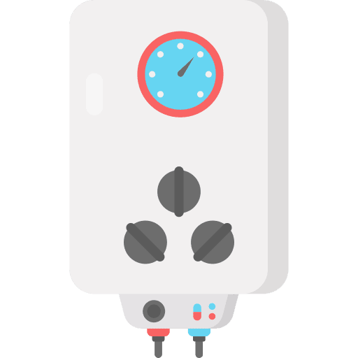 Water heater furniture and household electronics automation icon Water heater furniture and household electronics automation icon