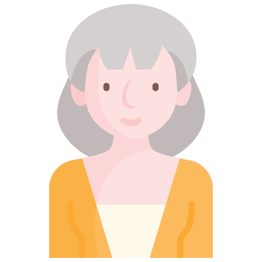 Woman old age avatar profile icon