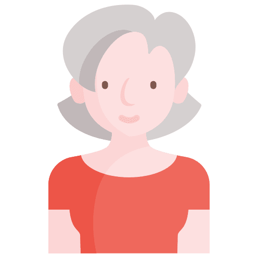 Woman profile elder old age icon