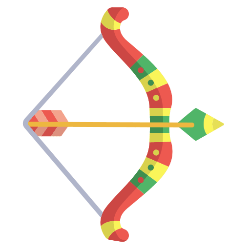 Bow and arrow miscellaneous cultures hunter icon Bow and arrow miscellaneous cultures hunter icon