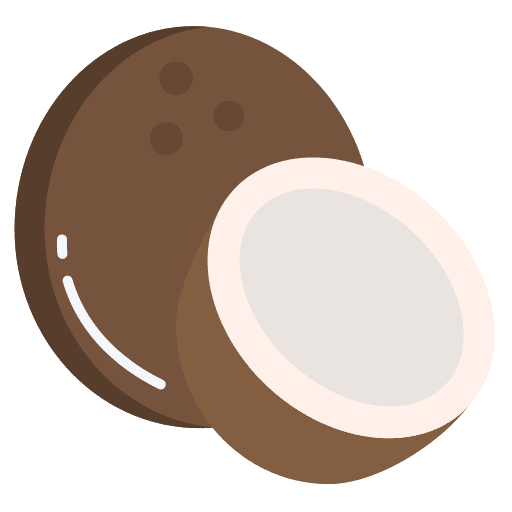 Coconut vegan healthy food food and restaurant icon Coconut vegan healthy food food and restaurant icon