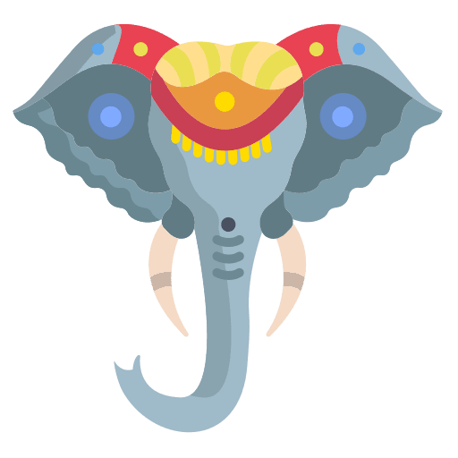 Elephant india asian ganesha icon Elephant india asian ganesha icon