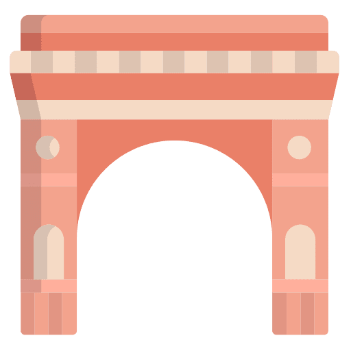 India gate cultures building monument icon India gate cultures building monument icon