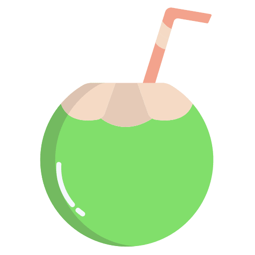 Coconut drink straw coconut water juice icon Coconut drink straw coconut water juice icon
