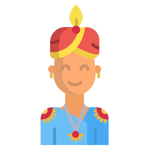 Man religion cultures india icon Man religion cultures india icon