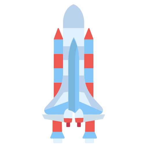 Rocket spaceship launch transportation icon Rocket spaceship launch transportation icon