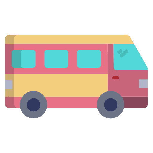 Camper van transportation camper van vacations icon