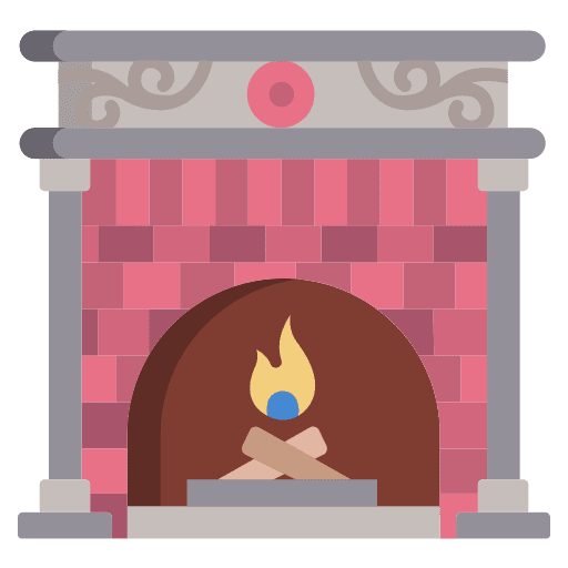 Fireplace fire furniture and household fireplace icon Fireplace fire furniture and household fireplace icon