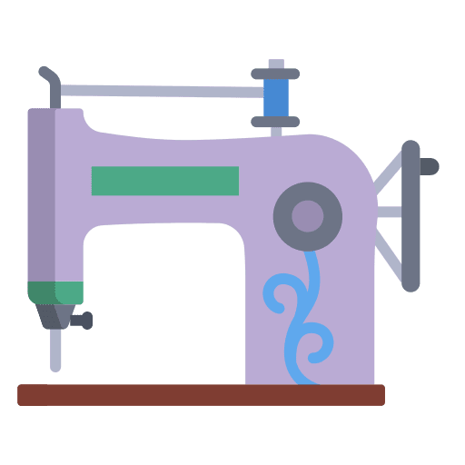 Sewing machine hobbies and free time craft vintage icon