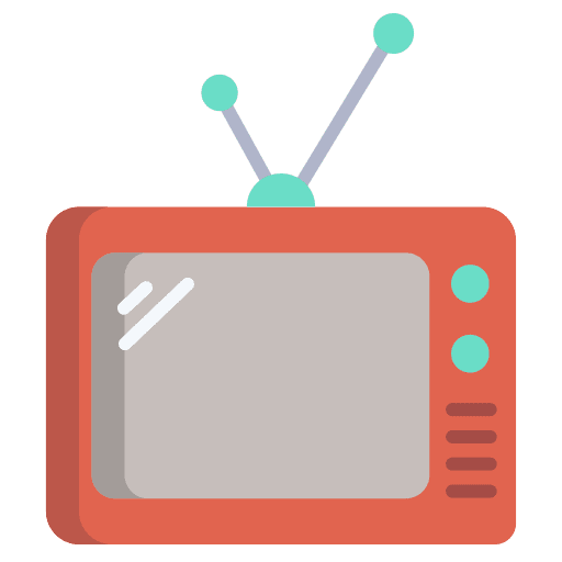 Television electronics screen antenna icon Television electronics screen antenna icon