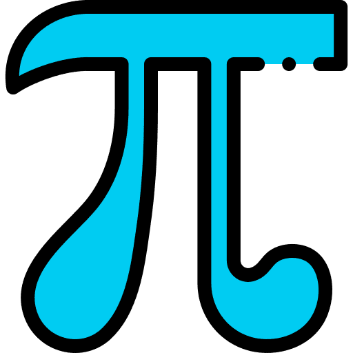 Pi circumference maths diameter icon